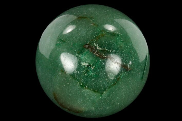 1.2" Polished Green Aventurine Sphere - Photo 1
